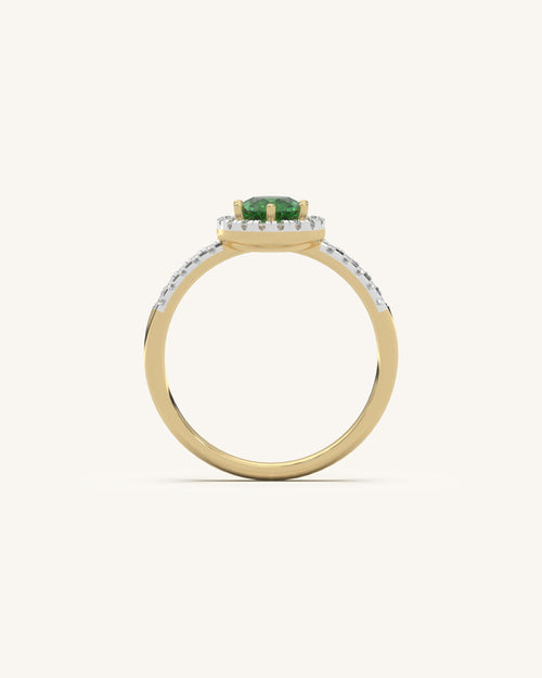 Green Halo Ring