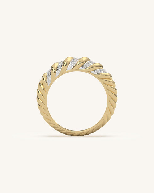 Twisted Diamond Ring