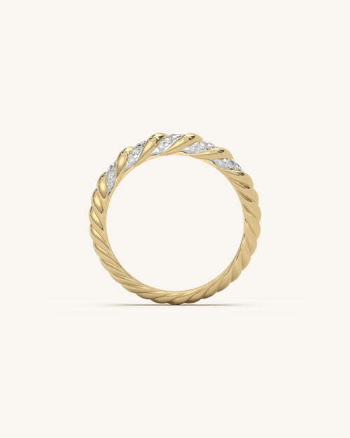 Diagonal Shine Ring
