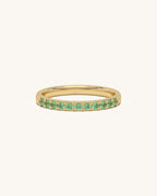 Green Classic Band Ring