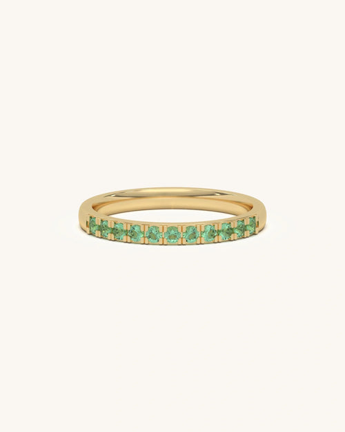 Green Classic Band Ring