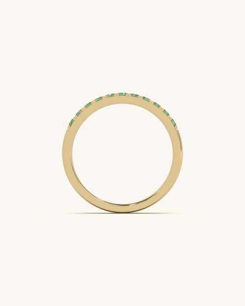 Green Classic Band Ring