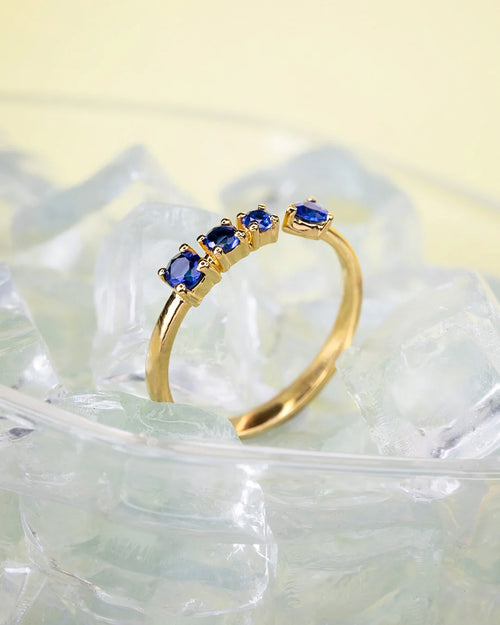 Blue Split Shank Ring