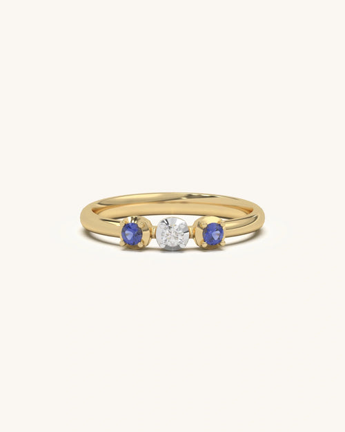 Triple Stone Accent Ring