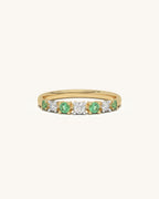 Green Diamond Band Ring
