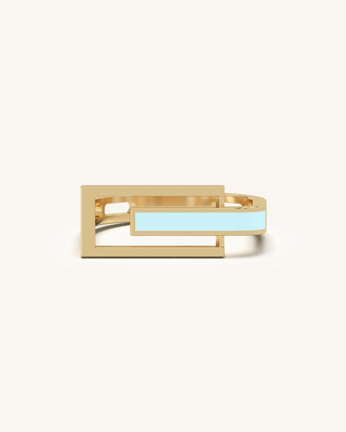 Frame Curve Enamel Ring