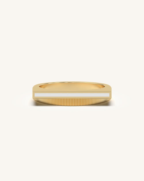 White Enamel Ring