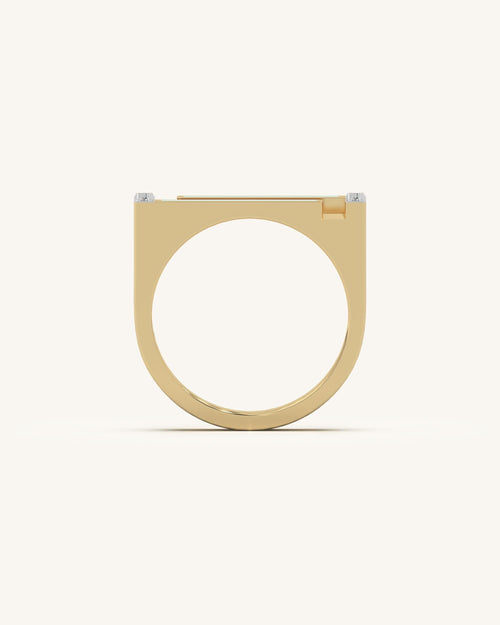 Double Bar Diamond Ring
