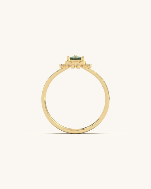 Emerald Crown Ring