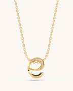 E Spiral Necklace