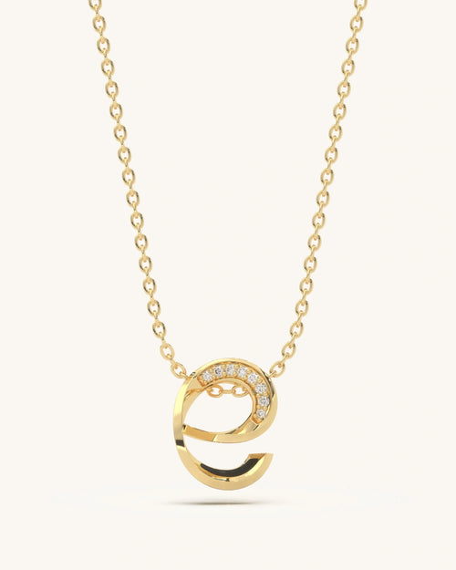E Spiral Necklace