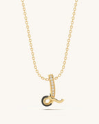 L Curl Necklace