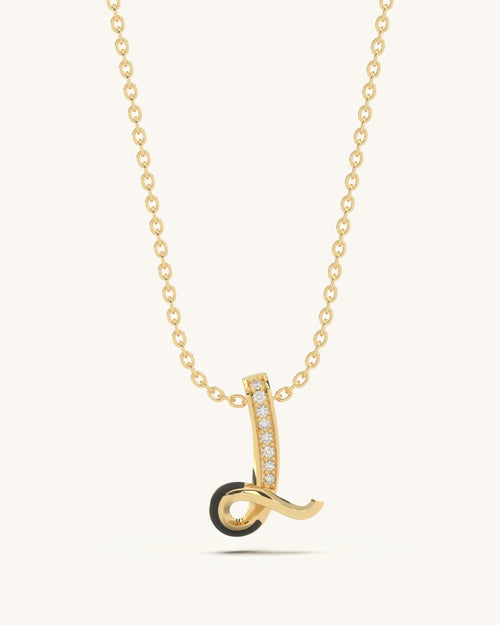 L Curl Necklace