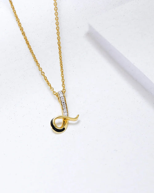 L Curl Necklace