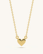 Gold Plated Silver Heart Necklace