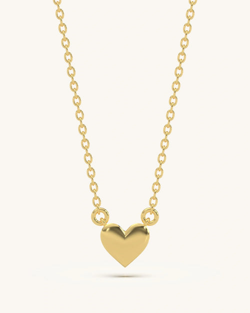 Gold Plated Silver Heart Necklace
