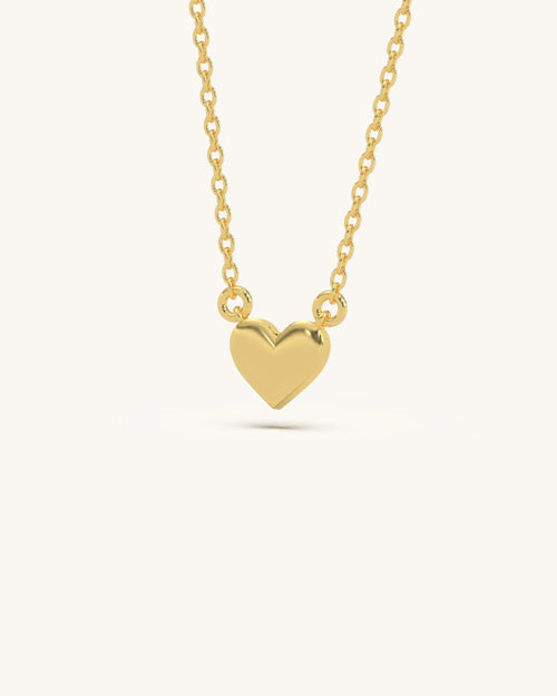Gold Plated Silver Heart Necklace