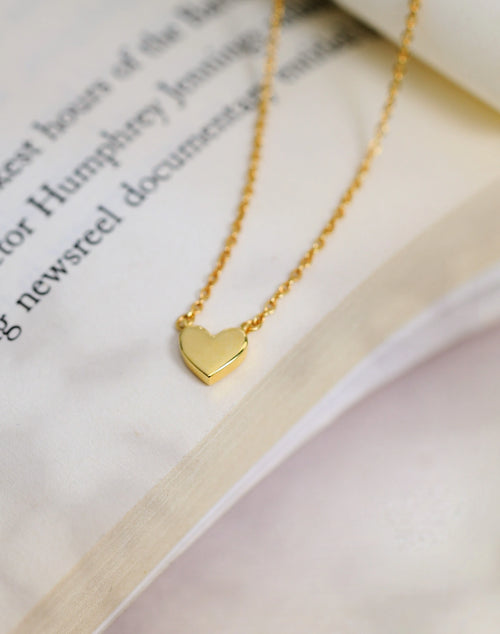 Gold Plated Silver Heart Necklace