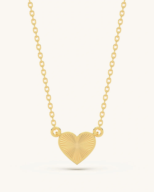 Textured Heart Necklace
