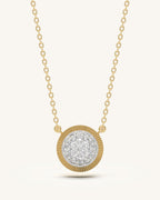 Textured Circle Necklace