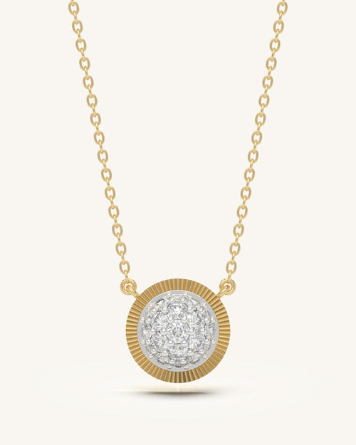 Textured Circle Necklace
