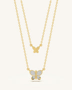 2 Layer Butterfly Necklace