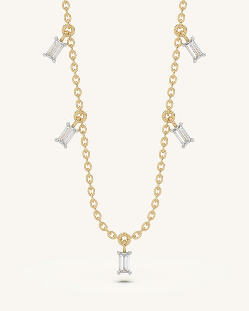 Dangling Baguette Necklace