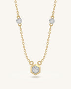 Hexagon Charm Necklace