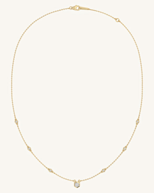 Hexagon Charm Necklace