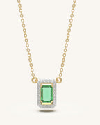 Emerald Halo Necklace