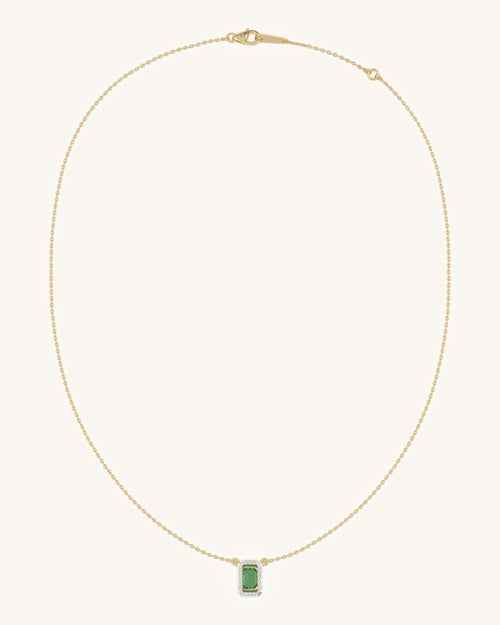 Emerald Halo Necklace