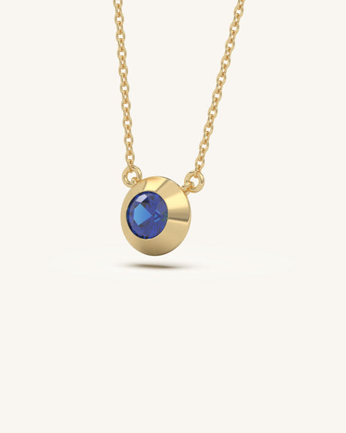 Bezel Blue Necklace