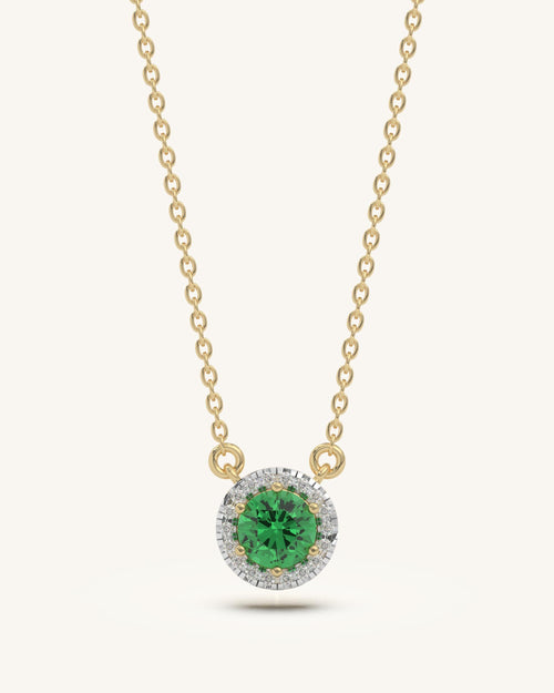 Halo Green Necklace