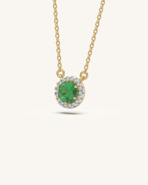 Halo Green Necklace