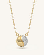 Dual Tone Circle Pendant
