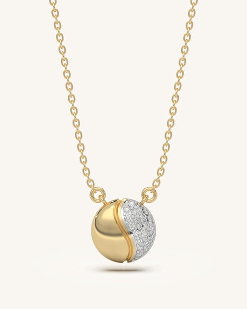 Dual Tone Circle Pendant