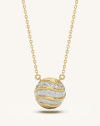 Wave Circle Necklace