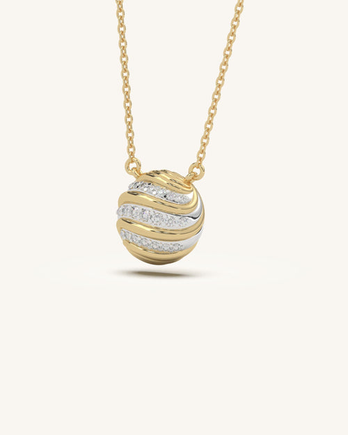 Wave Circle Necklace