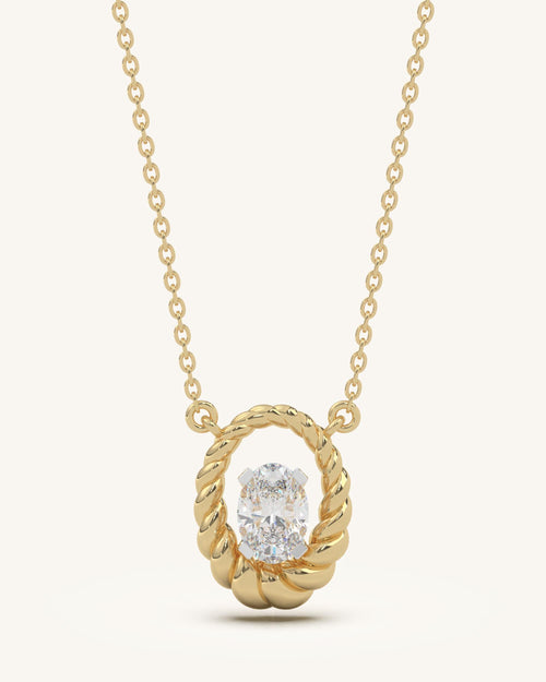 Braided Oval Necklace