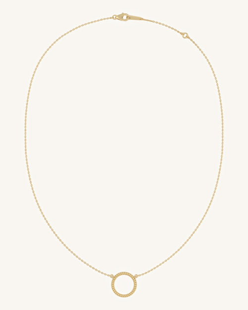 Textured Hoop Necklace