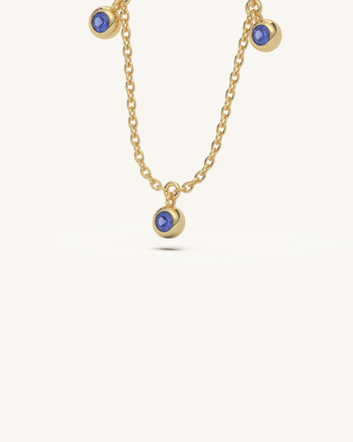 Blue Dangle Necklace