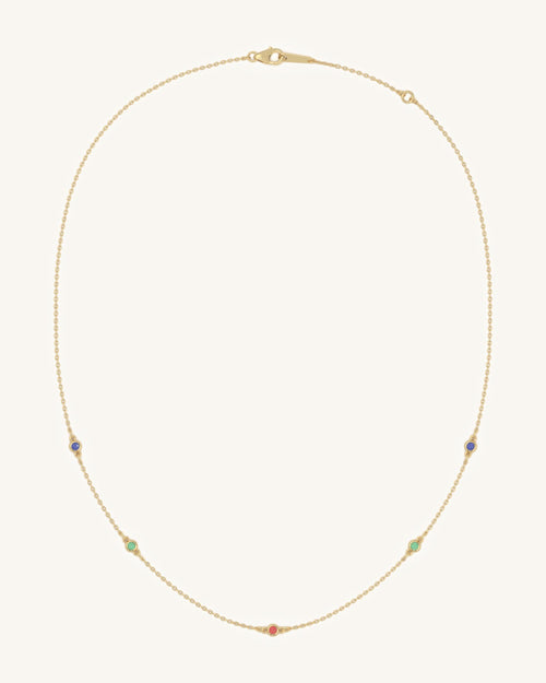 Red Green Stone Necklace