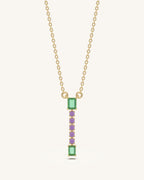 Vertical Gem Drop Necklace