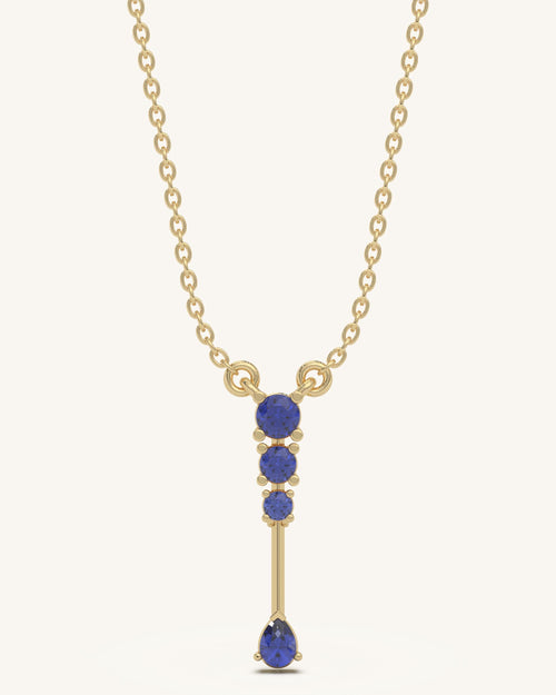 Blue Drop Pendant Necklace
