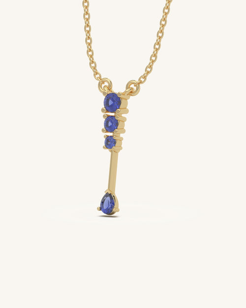 Blue Drop Pendant Necklace