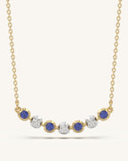 Blue White Stone Necklace