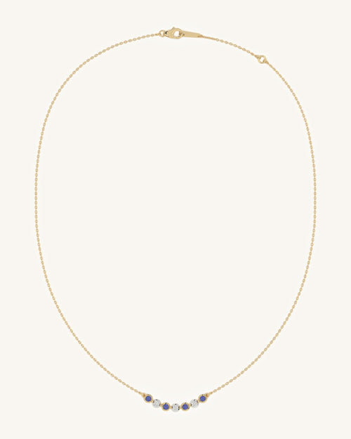 Blue White Stone Necklace
