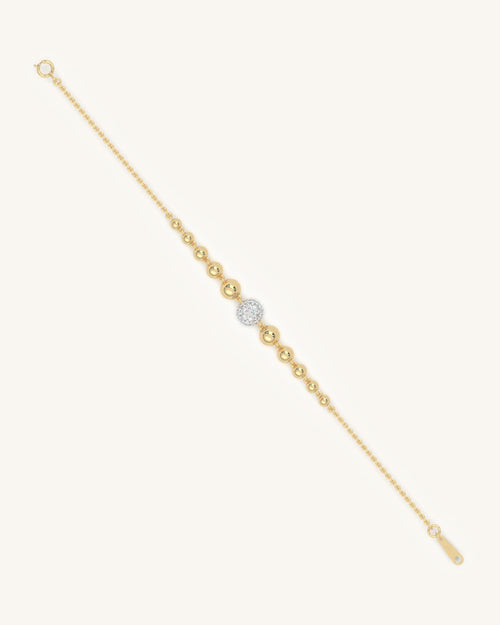 Gold Plated Silver Beaded Bracelet