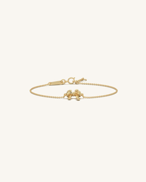 Gold Plated Silver Ribbon Bracelet