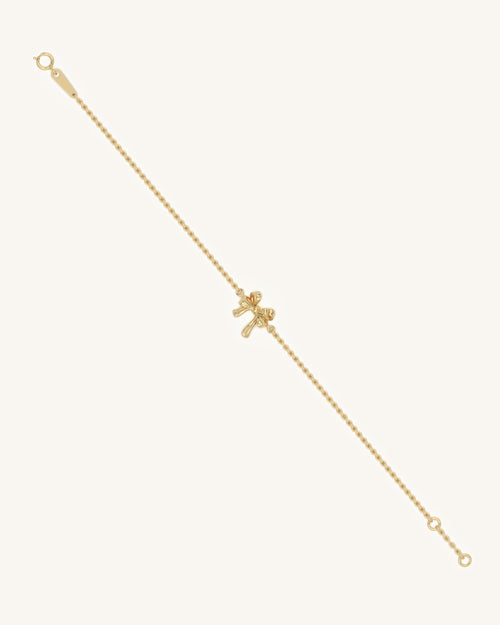 Gold Plated Silver Ribbon Bracelet